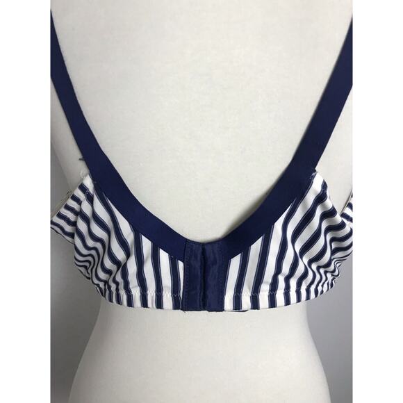 Cacique Lingerie Bra Boost Plunge Push Up Striped Underwire - Picture 8 of 9